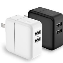 Caricabatterie USB a 2 porte da 36 W.
